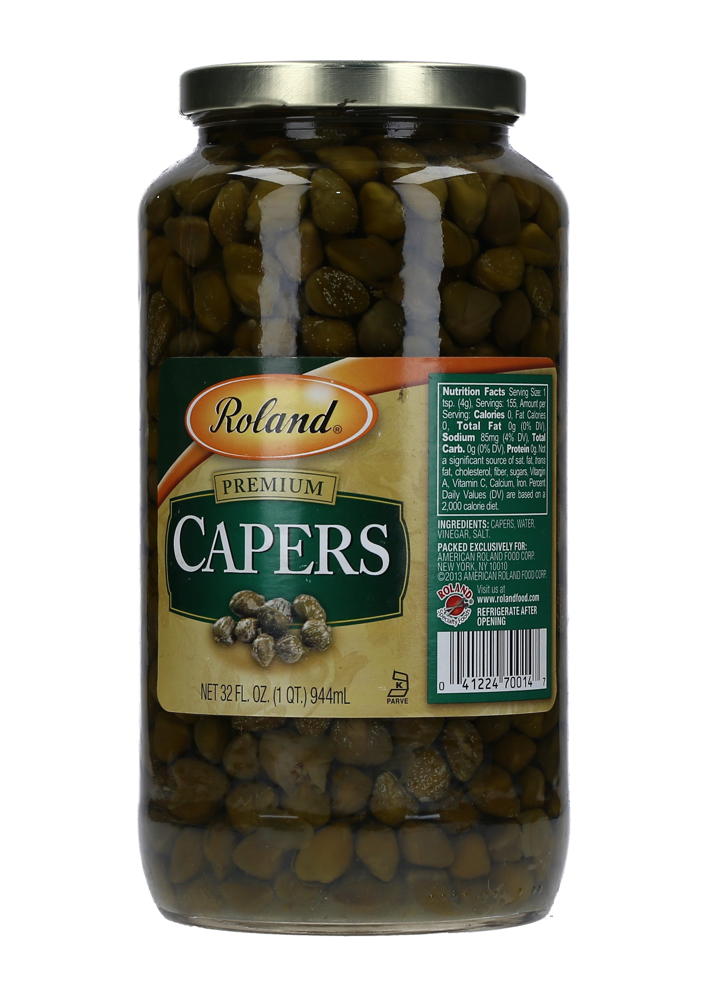 ALCAPARRAS CAPOTES(9-11 MM)ROLAND  70014 CAJA 6/32 ONZ.