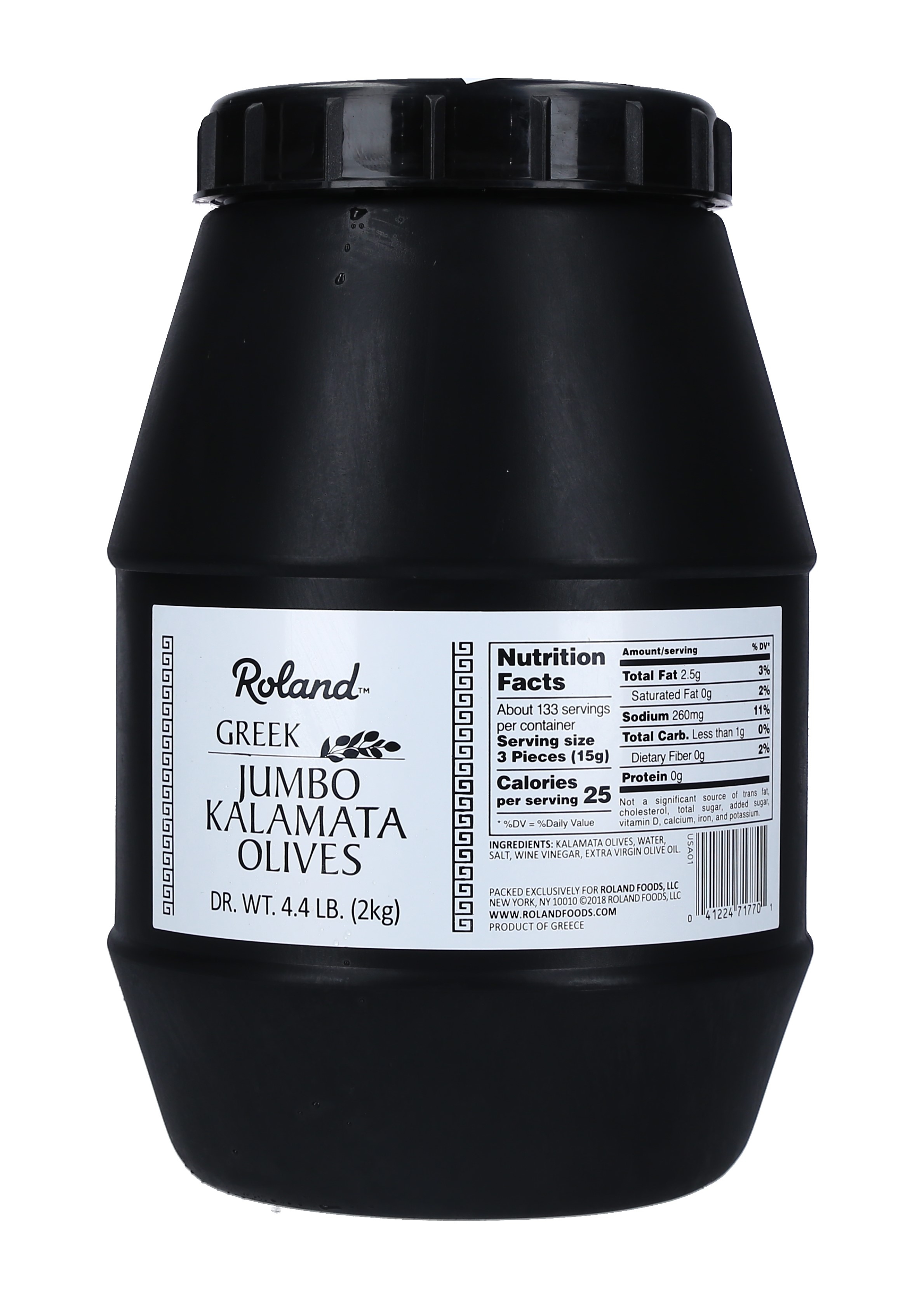ACEITUNA NEGRA KALAMATA C/S ROLAND 71770 CAJA 6/2 KG.