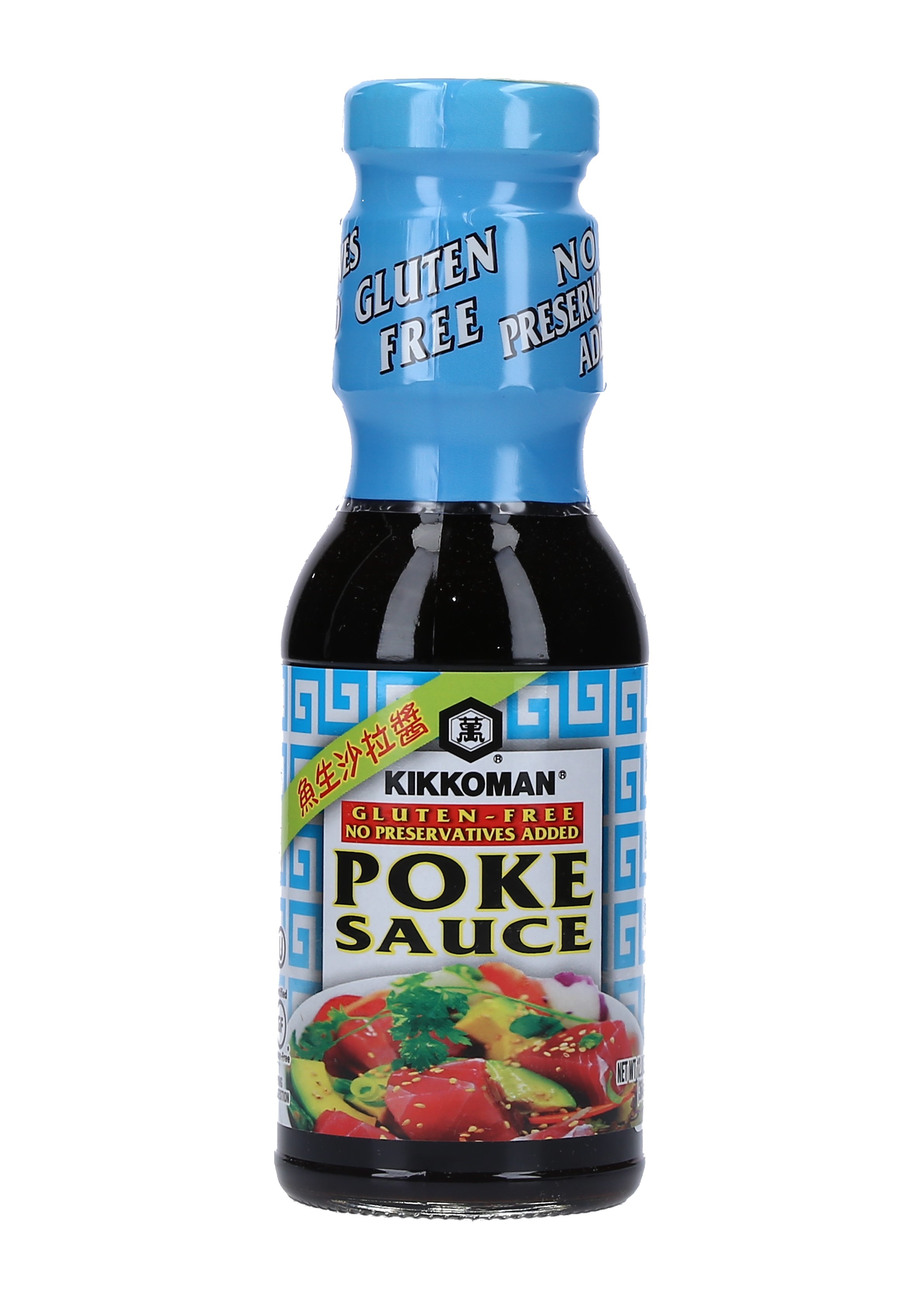 SALSA SOYA POKE SIN GLUTEN KIKKOMAN 2444 CAJA 6/12.8 OZ.
