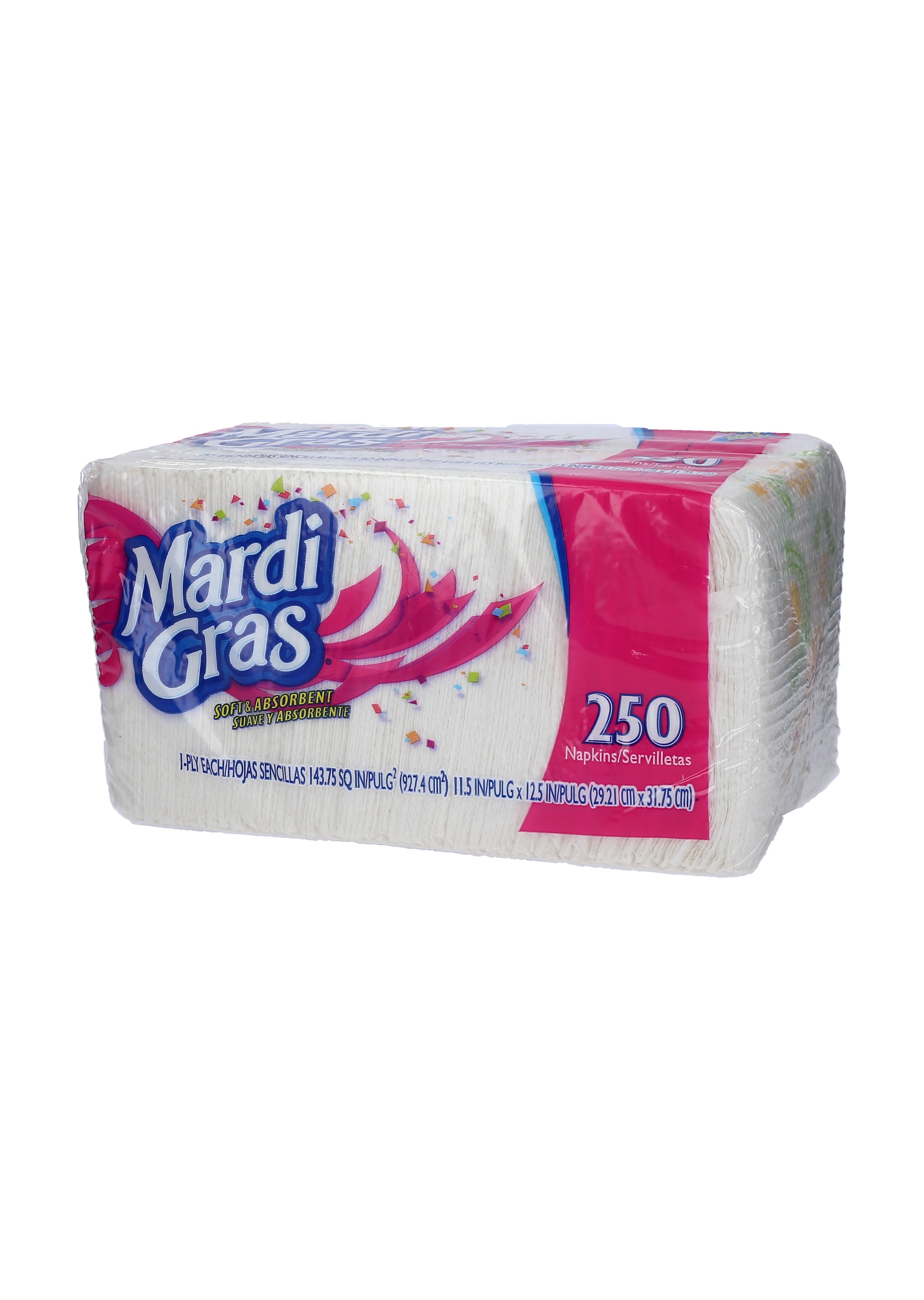 SERVILLETAS BLANCAS MARDI GRAS     45200 CAJA 12/250
