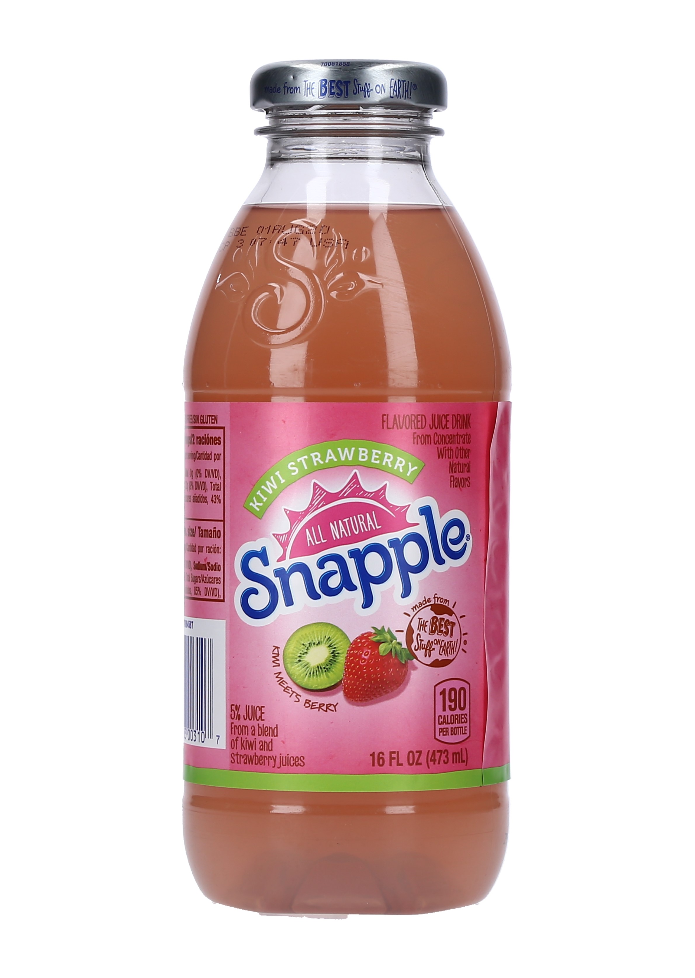 BEBIDA KIWI FRESA SNAPPLE (PET) 10114765 CAJA 24/16 OZ.
