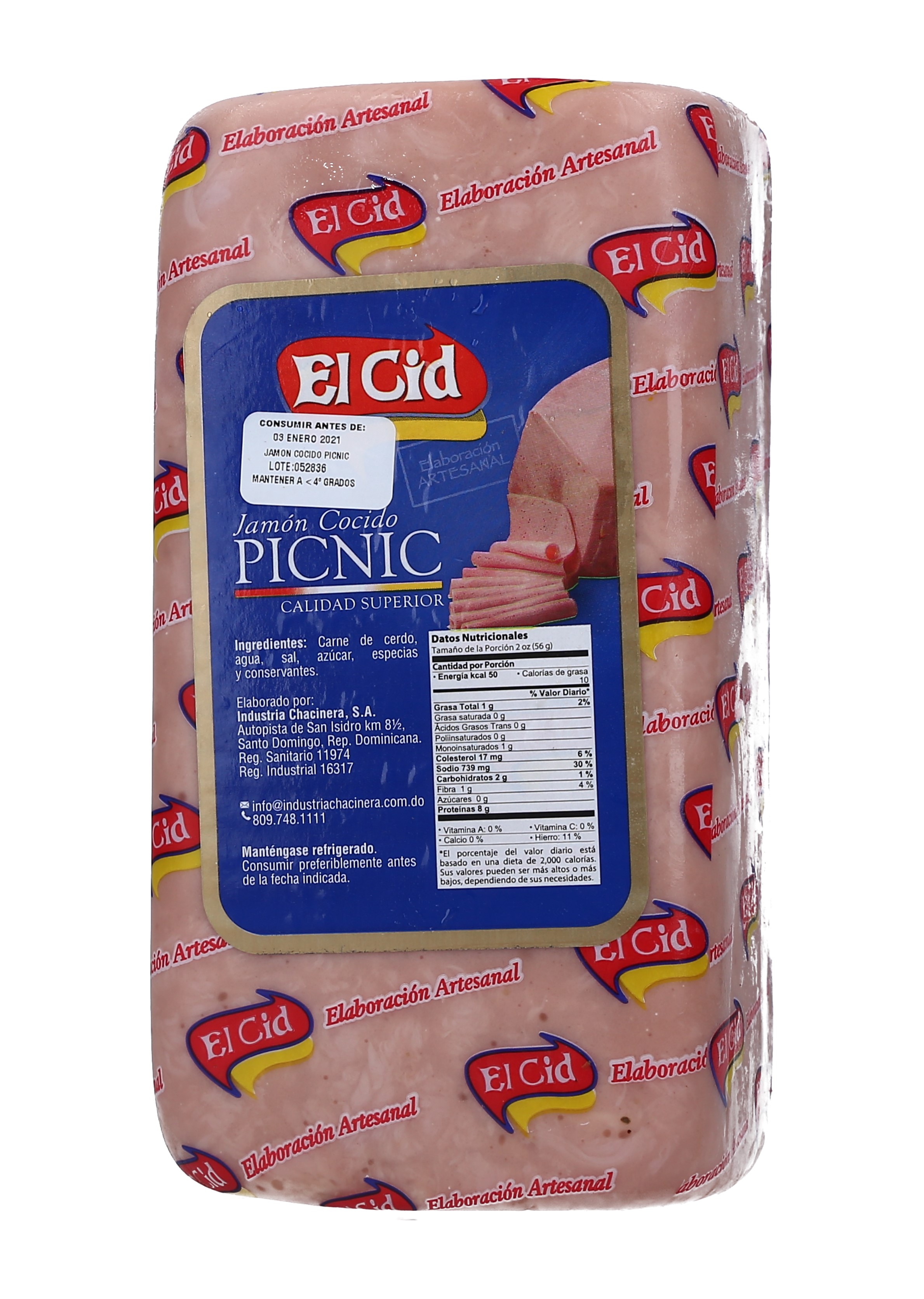 JAMON COCIDO PICNIC EL CID  (40 LB) LIB. LIBRA