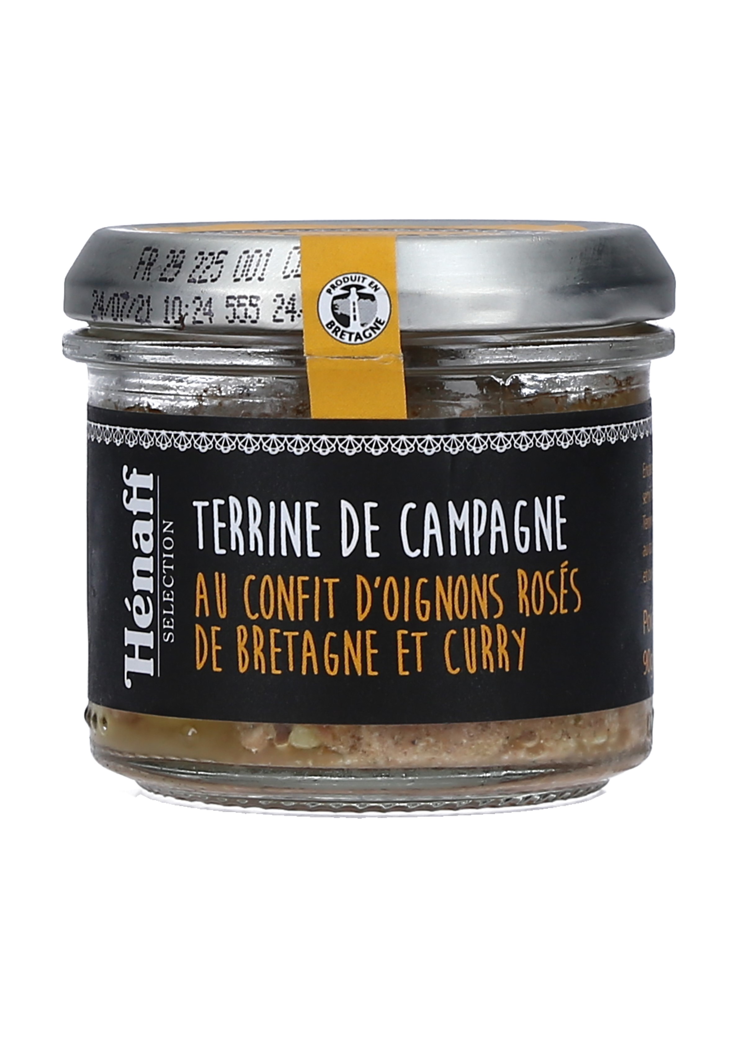 PATE D CAMPAGNE CEBOLLA CURRY HENAFF4385 CAJA 12/90 GR.