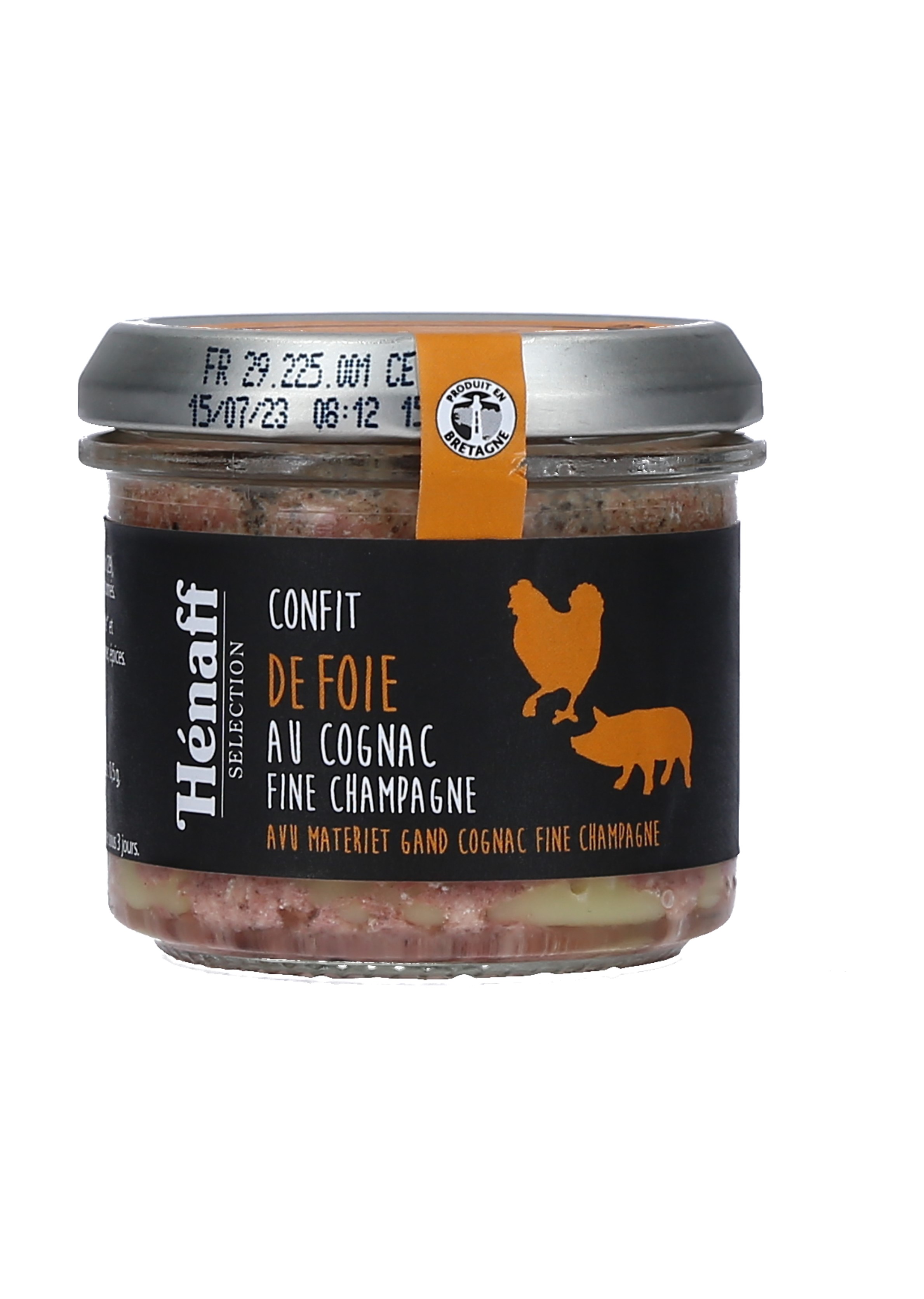 PATE CONFIT AL COGNAC FINE CH HENAFF4392 CAJA 12/90 GR.