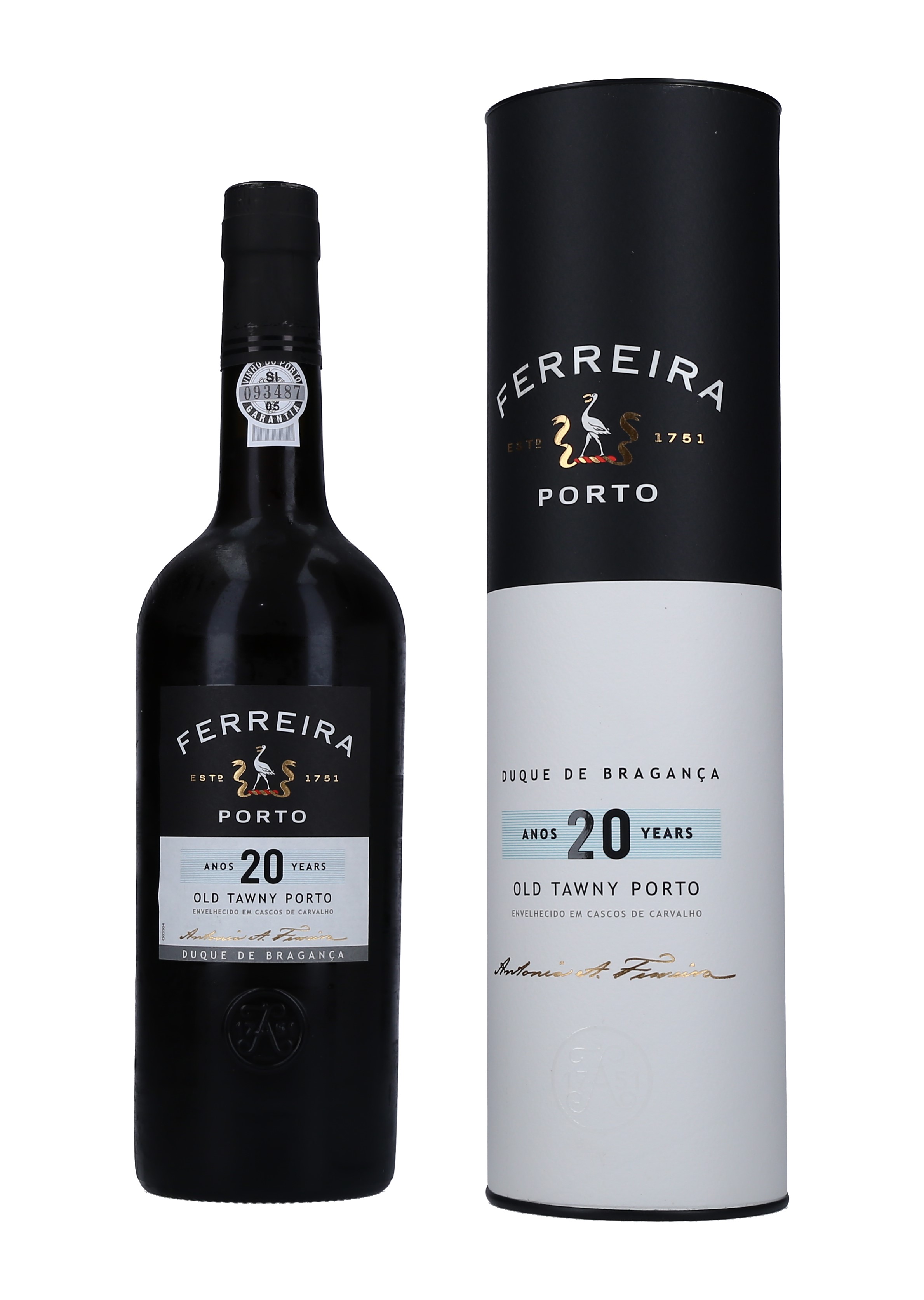 VINO OPORTO 20 AÑOS D. BRAGANCA FERREIRA CAJA 6/75 CL.