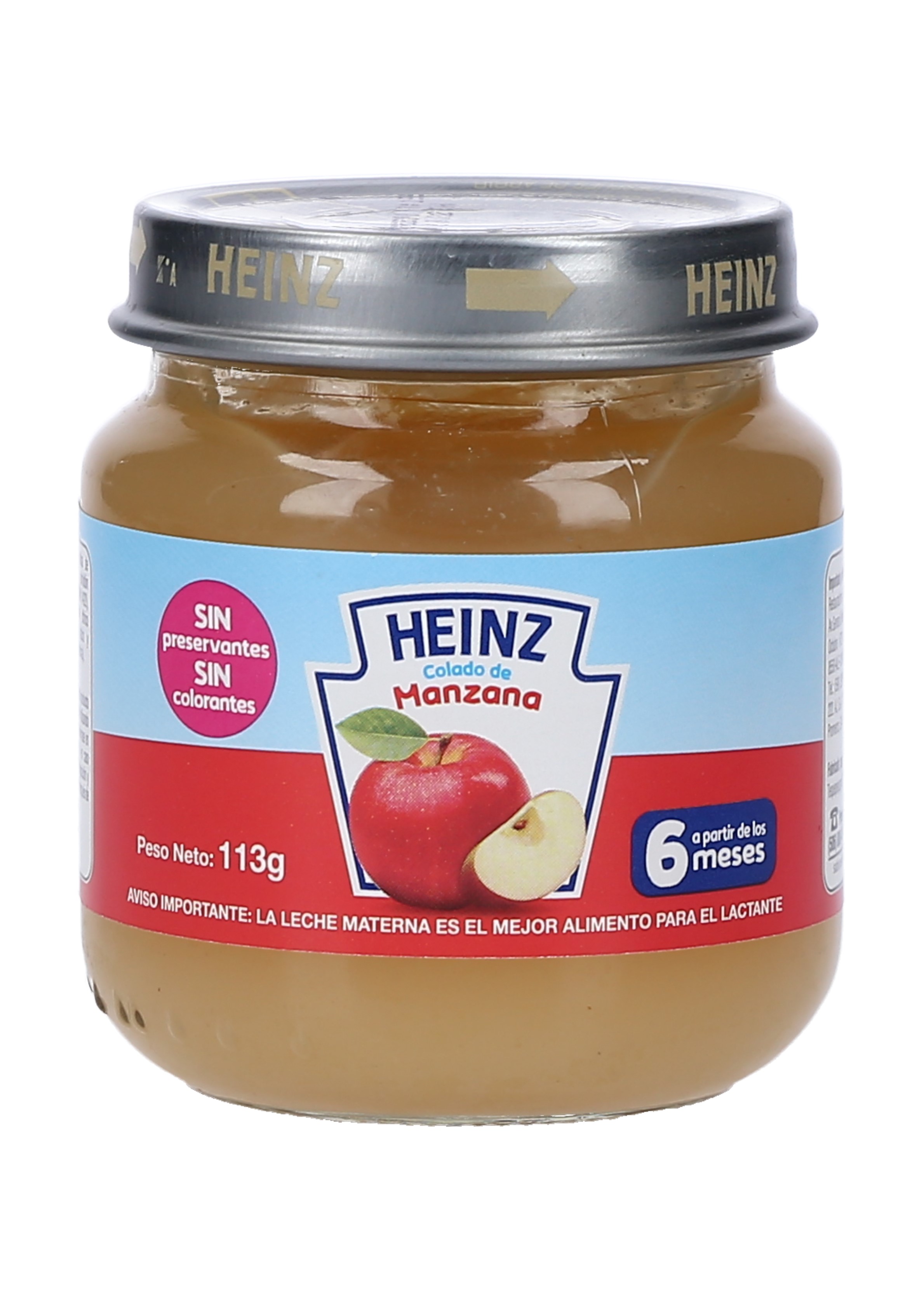 COMPOTA MANZANA HEINZ           (VIDRIO) CAJA 24/113 GRS