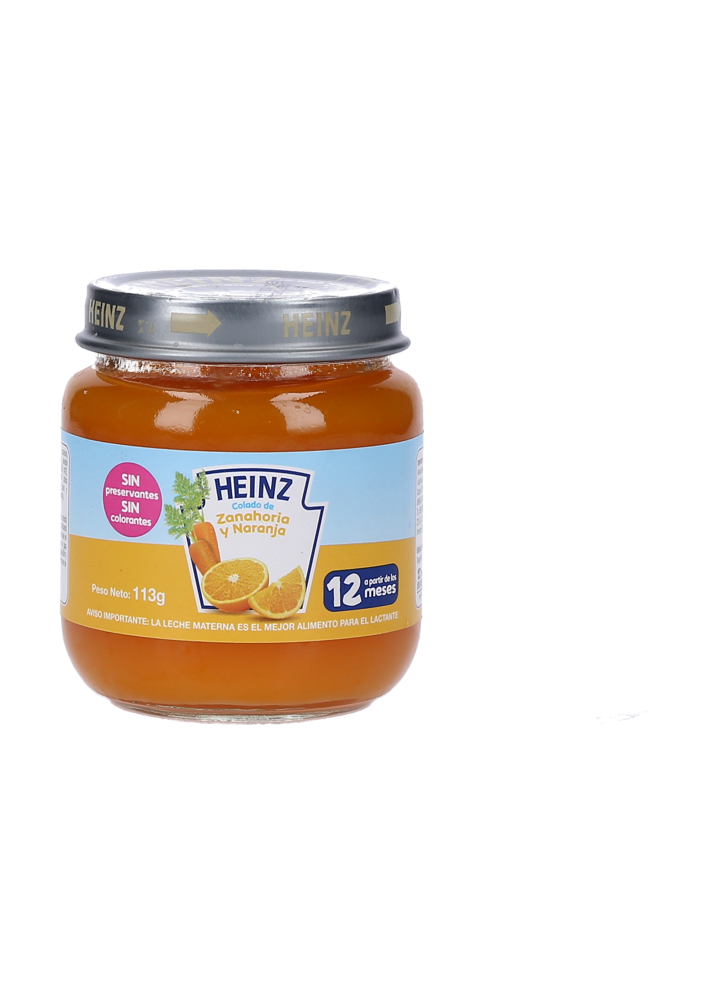 COMPOTA ZANAHORIA NARANJA HEINZ (VIDRIO) CAJA 24/113 GRS