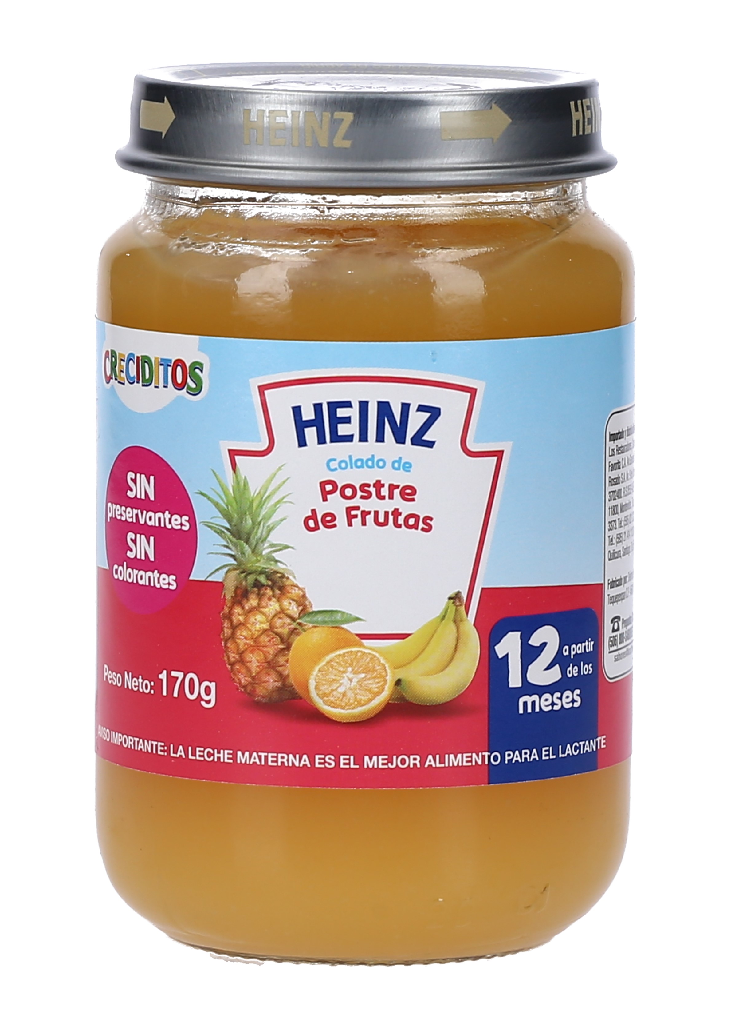 COMPOTA CRECIDITOS POSTRE DE FRUTA HEINZ CAJA 24/170 GRS