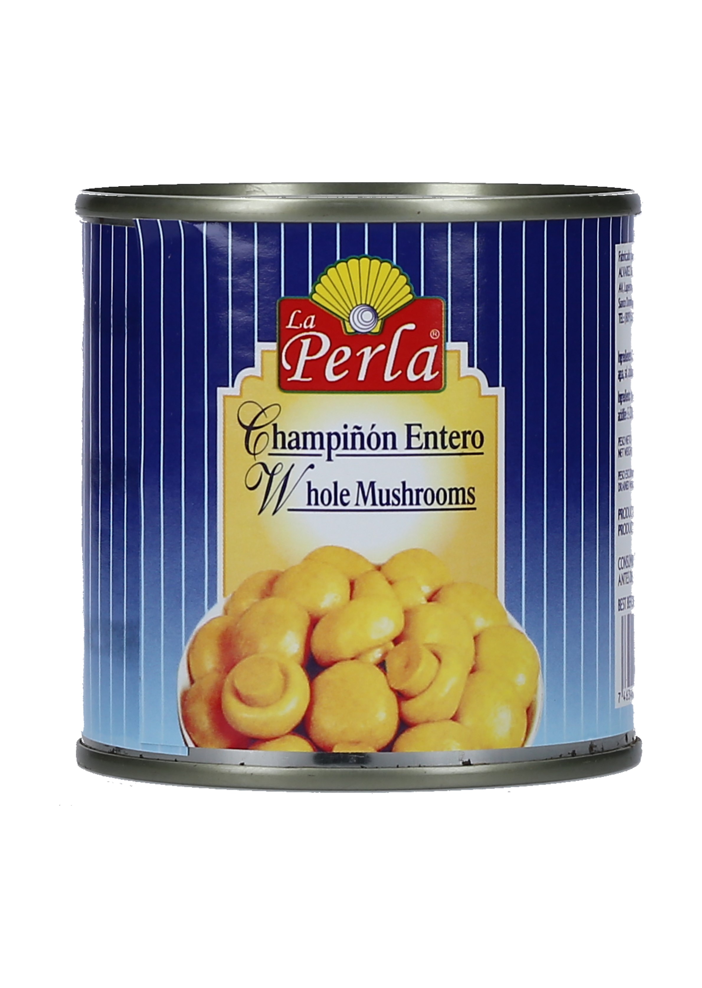 CHAMPIÑONES ENTEROS LA PERLA CAJA 24/4 OZ.
