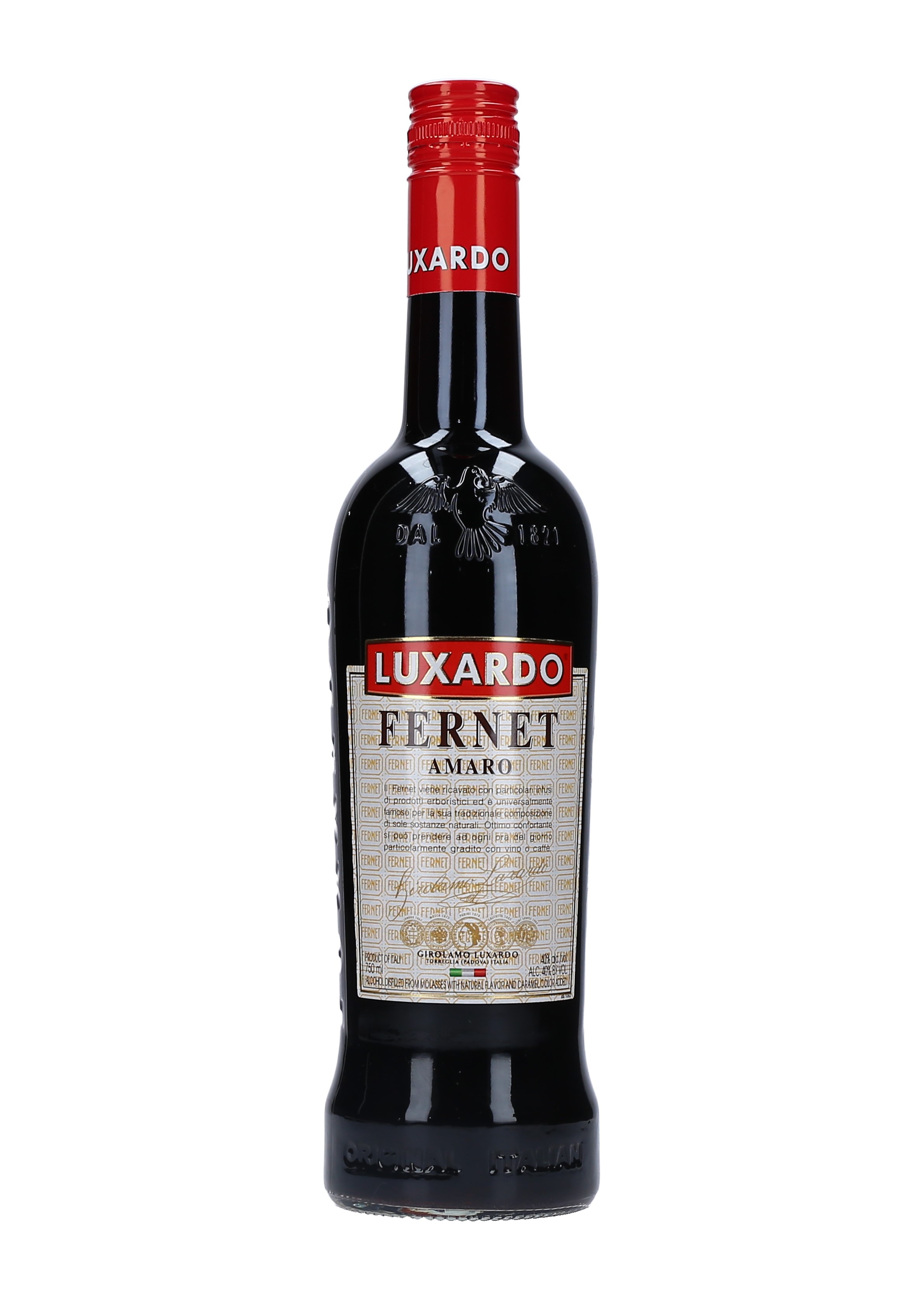 DIGESTIVO FERNET AMARO LUXARDO CAJA 12/75 CL.