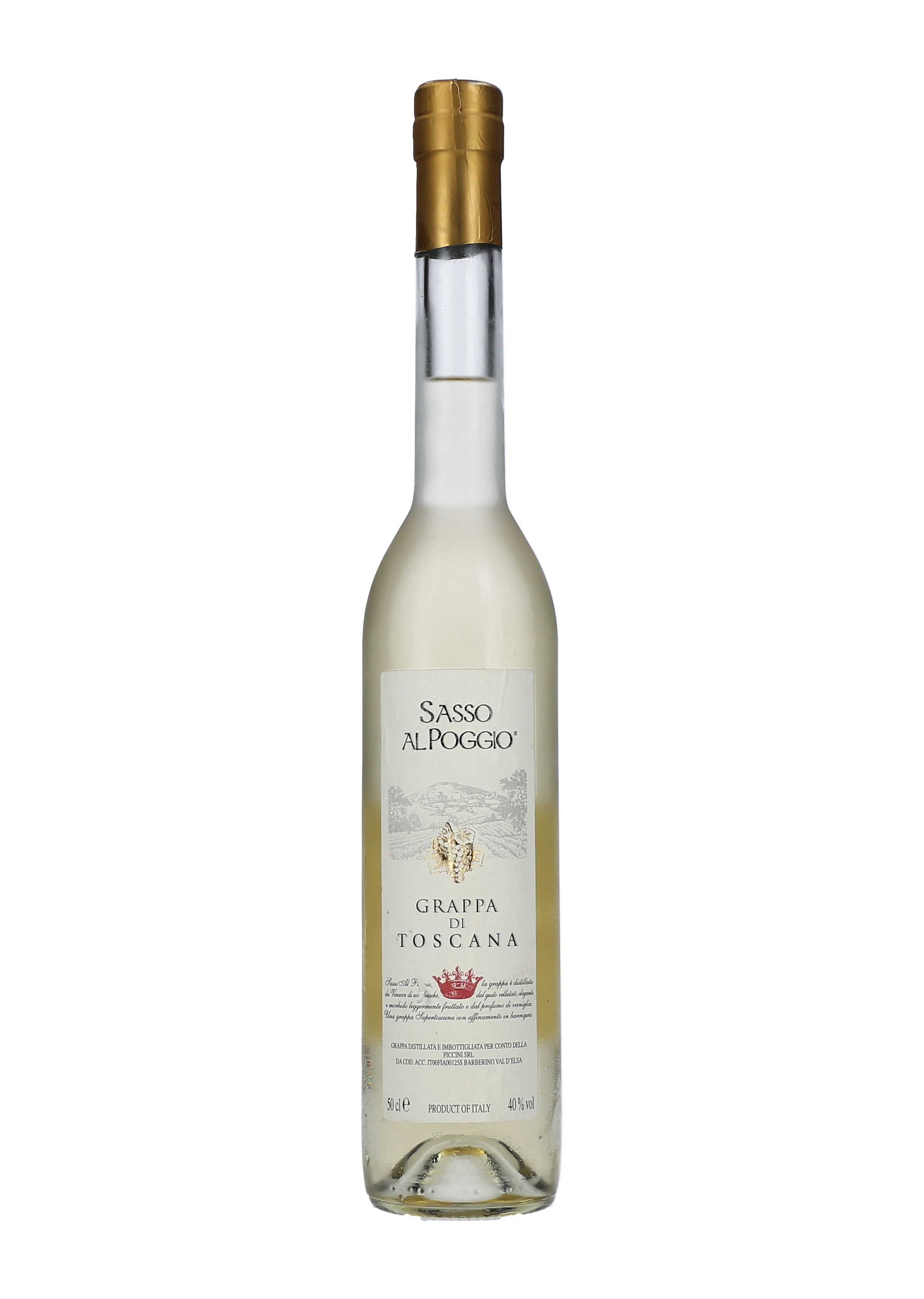 GRAPPA DI TOSCANA SASSO AL POGGIO PICCIN CAJA 6/50 CL.