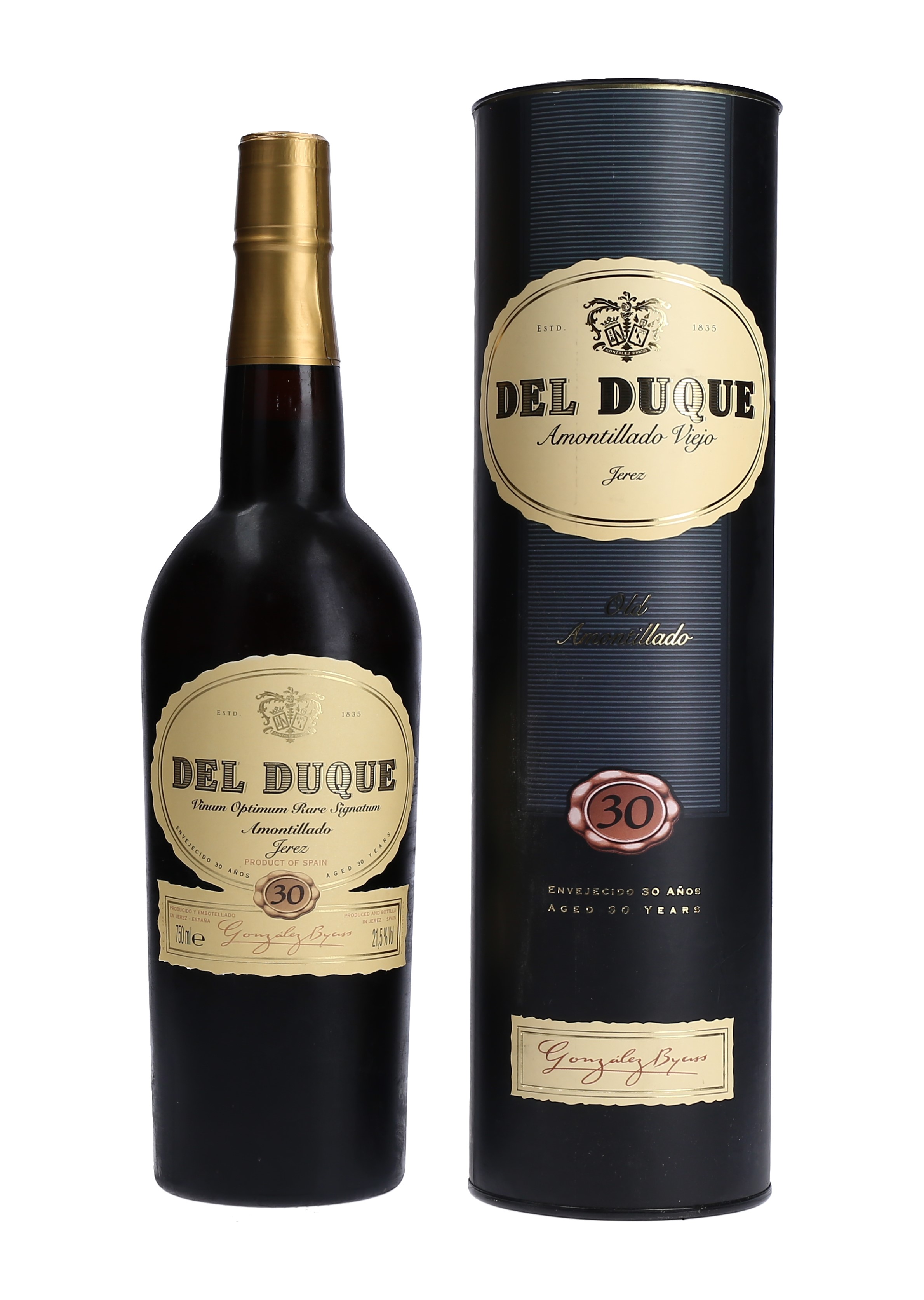 VINO JEREZ AMONTILLADO 30 A¥OS DEL DUQUE CAJA 6/75 CL.