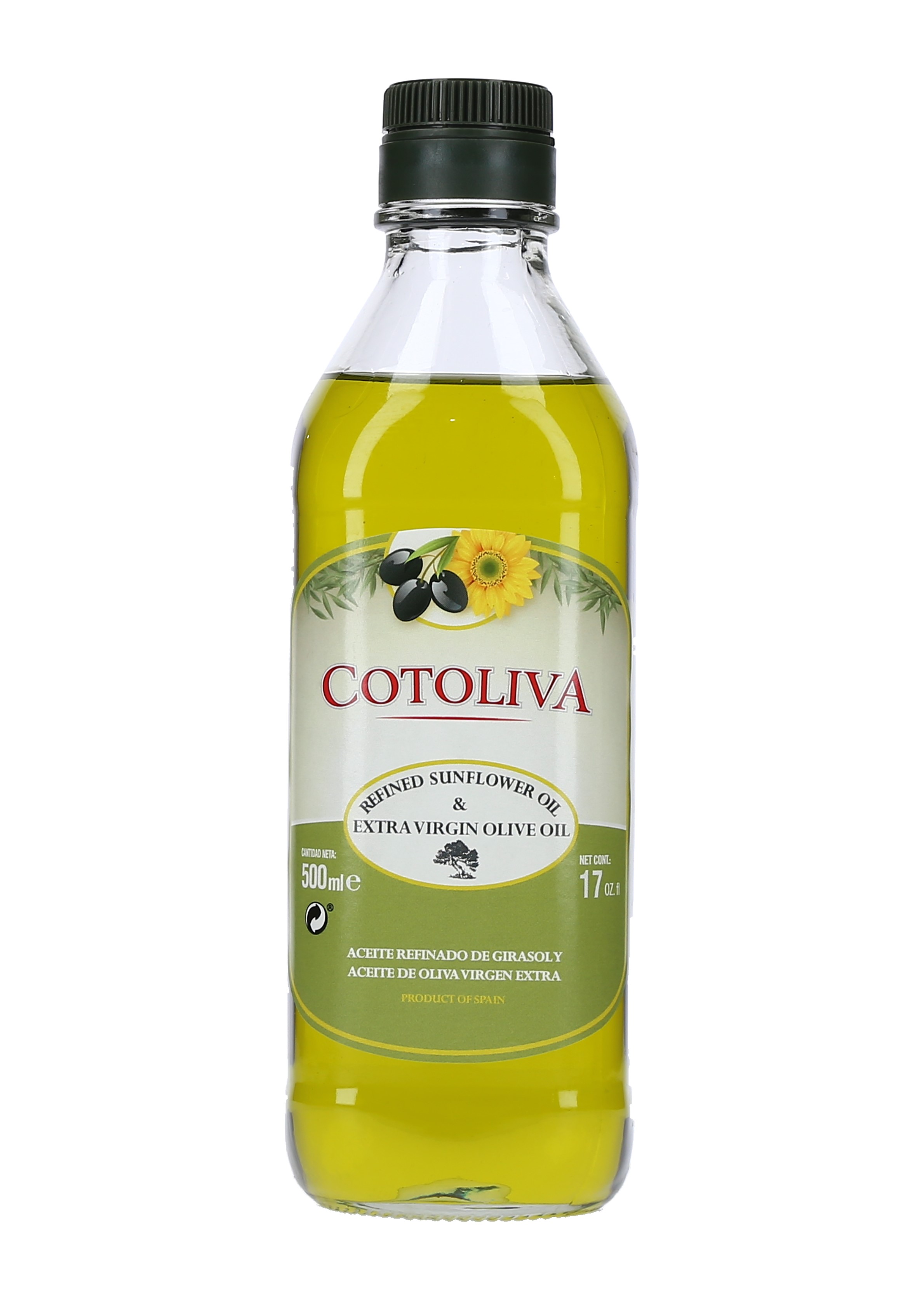 ACEITE DE GIRASOL Y OLIVA COTOLIVA(VIDR) CAJA 12/500 ML.