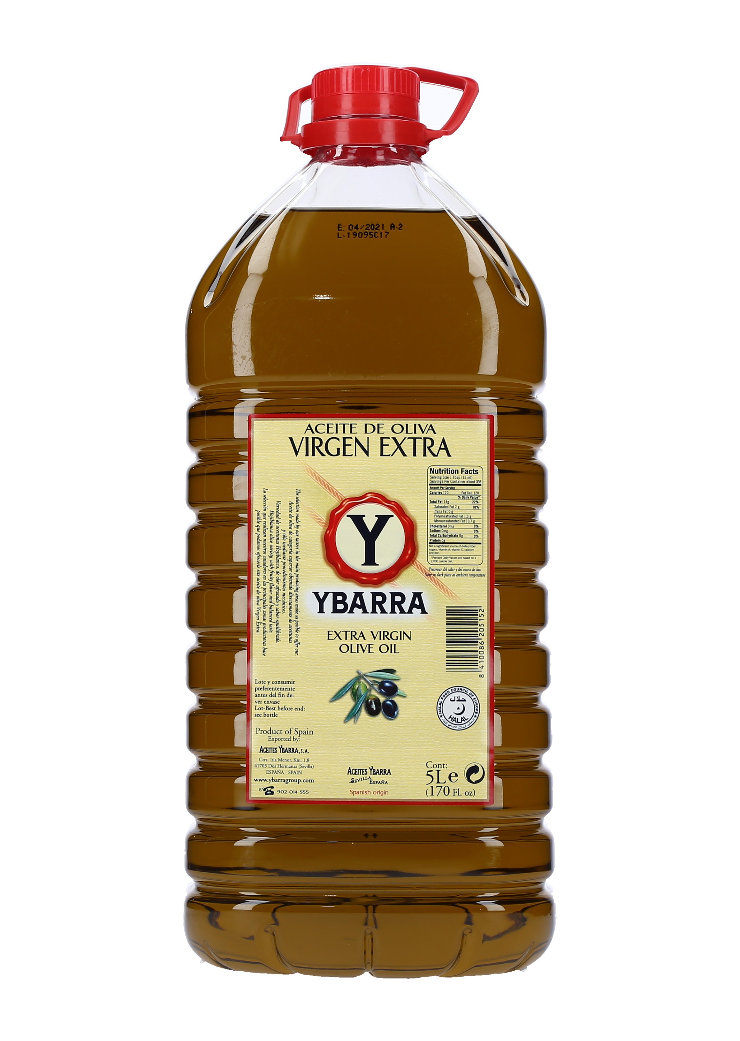 ACEITE DE OLIVA VIRGEN EXTRA YBARRA(PET) CAJA 3/5 LITROS