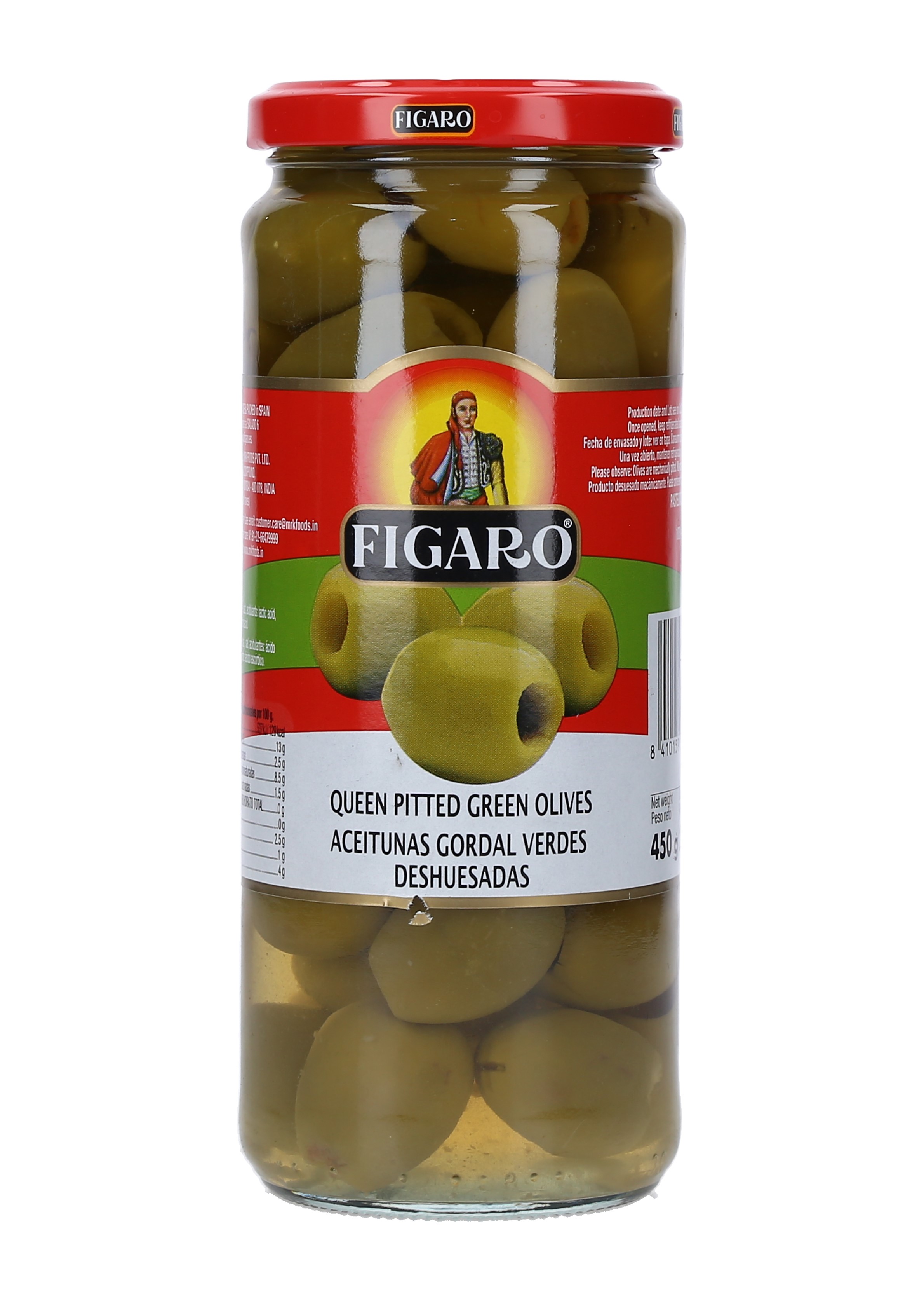 ACEITUNAS VERDES GORDAL S/SEMILLA FIGARO CAJA 12/450 GR.