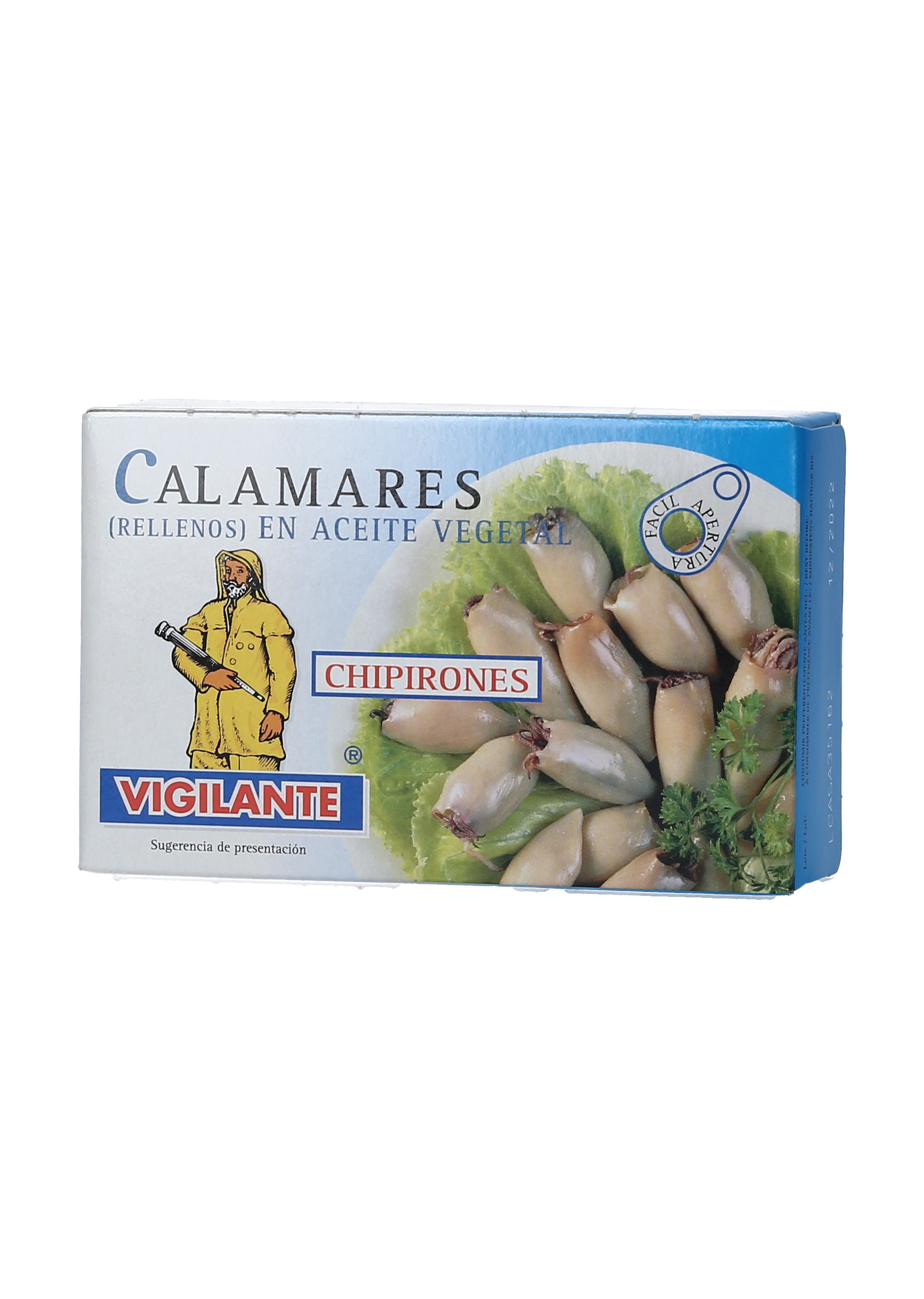 CALAMARES RELLENOS EN ACEITE VIGILANTE CAJA 50/115 GR.