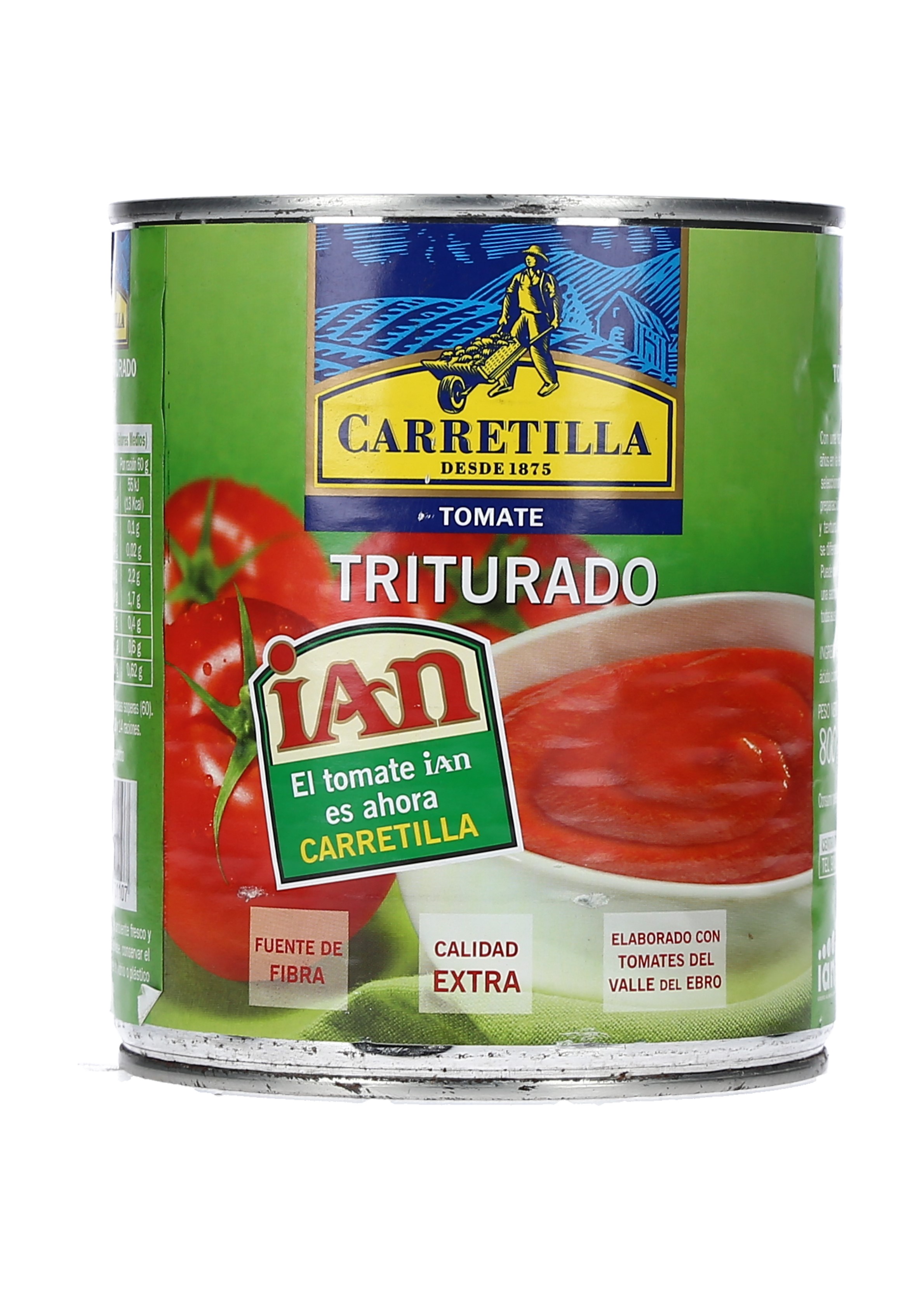 TOMATE NATURAL TRITURADO IAN CARRETILLA CAJA 12/800 GRS