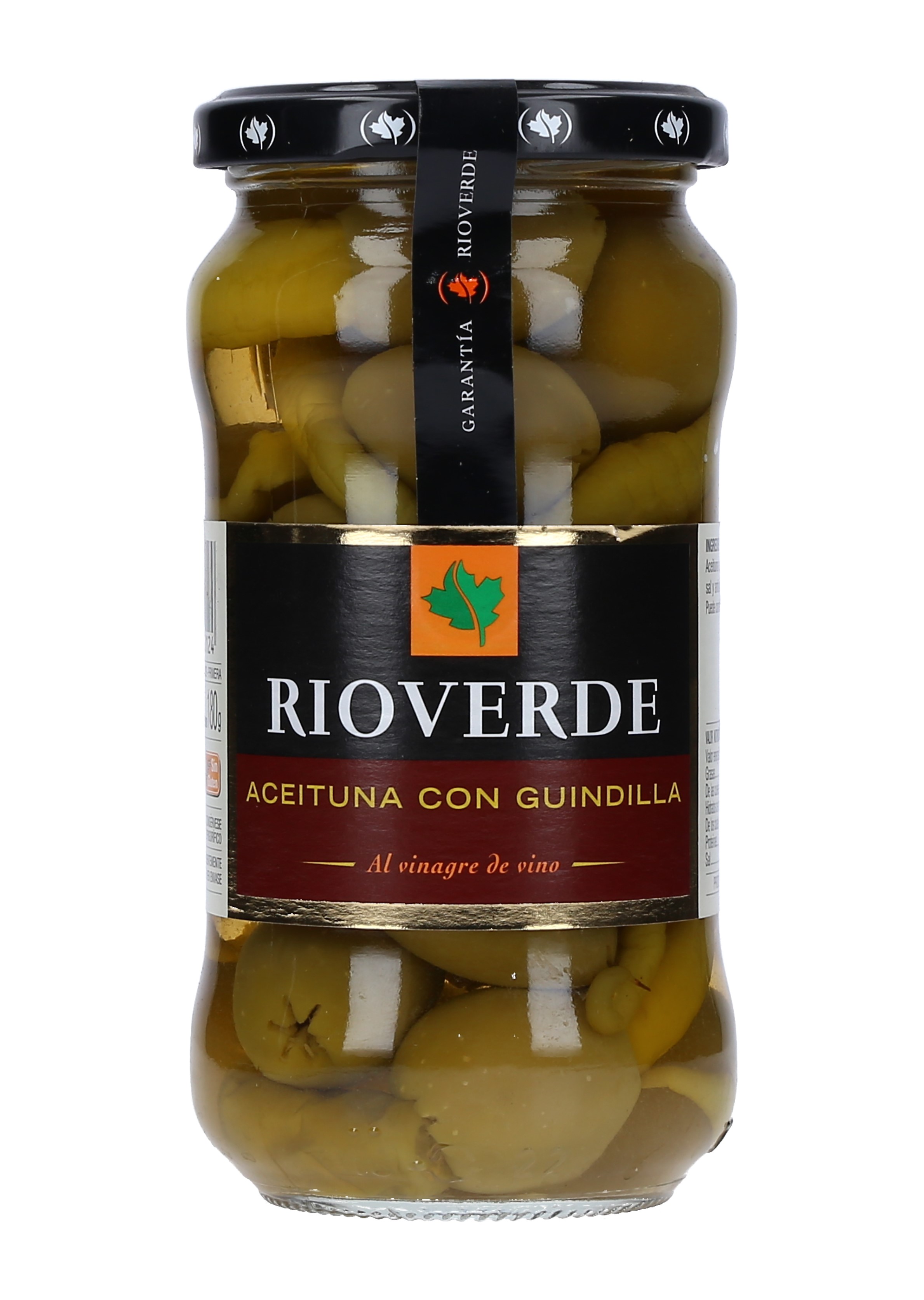 ACEITUNAS GORDAL CON GUINDILLA RIOVERDE CAJA 12/345 GR.