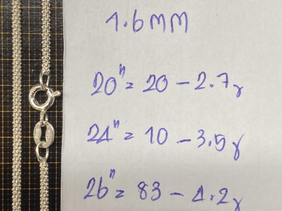 Necklace WHITEPOPCRON 1.6MM