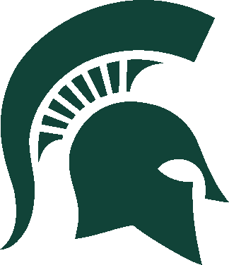 Michigan State Spartans stencil, painted in 1 color