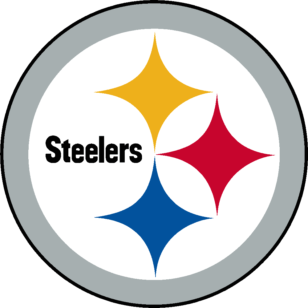 Pittsburgh Steelers stencil, painted in 6 colors