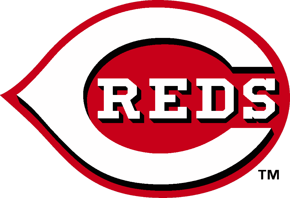 Cincinnati Reds stencil, painted in 3 colors