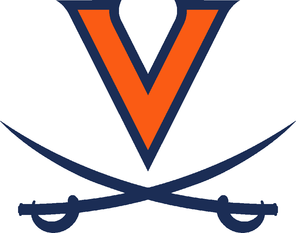 Virginia Cavaliers stencil, painted in 2 colors