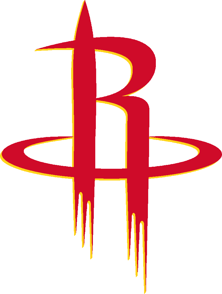 Houston Rockets stencil, painted in 2 colors