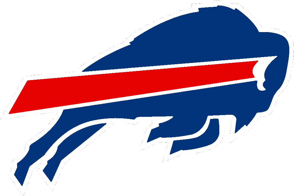 Buffalo Bills stencil, painted in 3 colors
