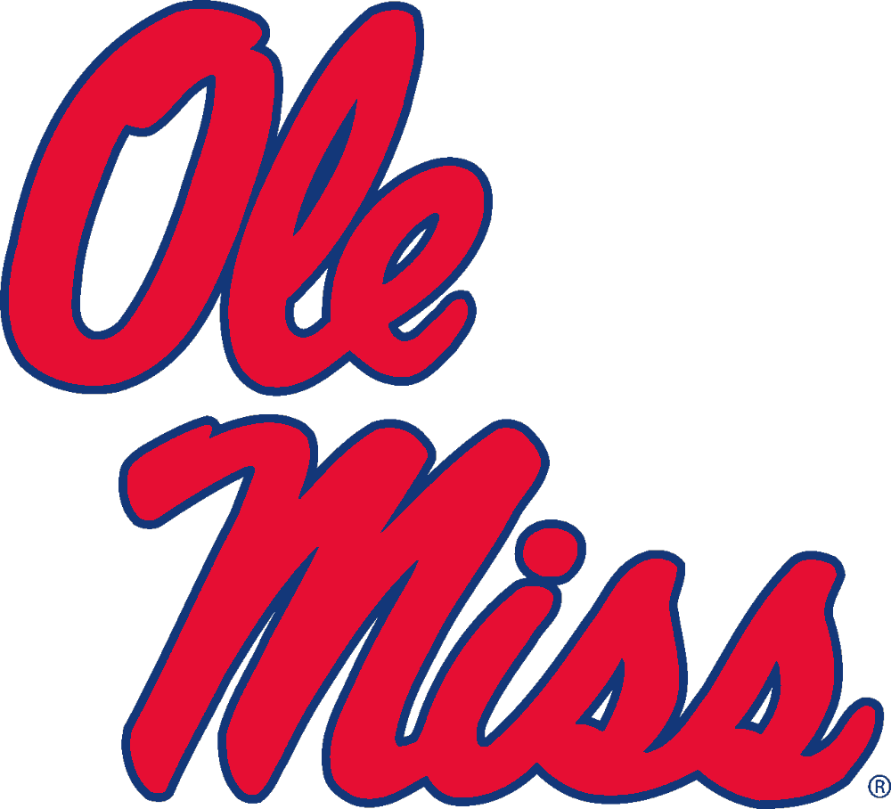 Ole Miss Rebels stencil, painted in 2 colors