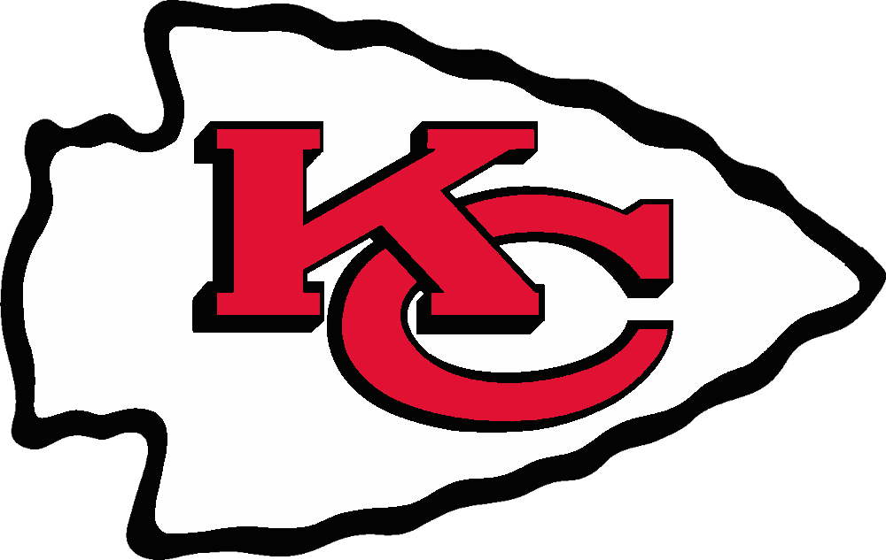 Kansas City Chiefs stencil, painted in 3 colors