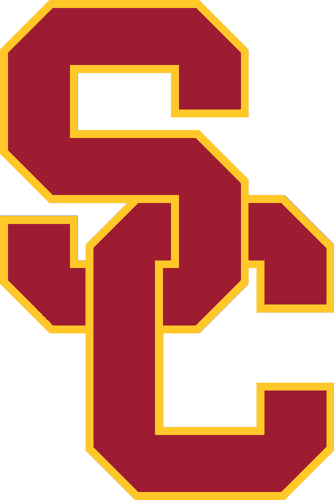 USC Trojans stencil, painted in 2 colors