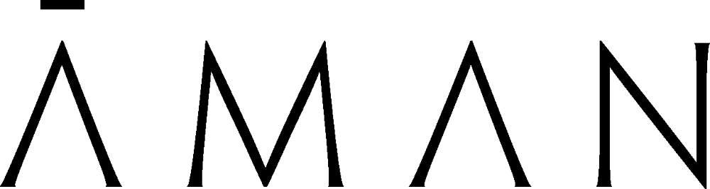 Aman Logo stencil, painted as a single layer