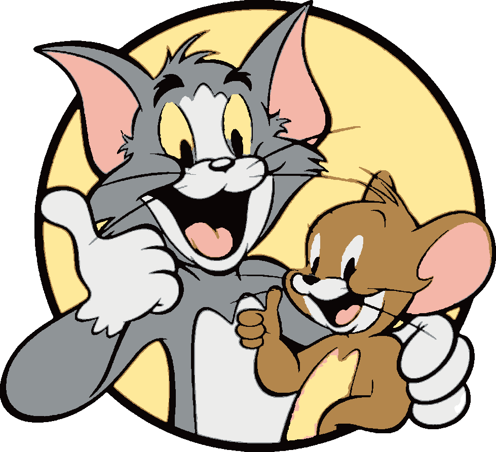 Tom and Jerry stencil, painted in 6 colors