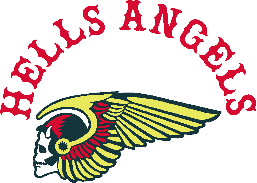 Hells Angels stencil, painted in 3 colors