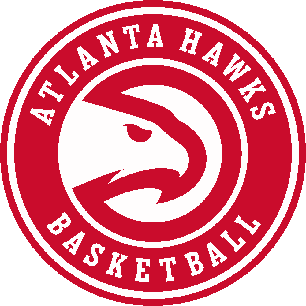 Atlanta Hawks stencil, painted in 2 colors