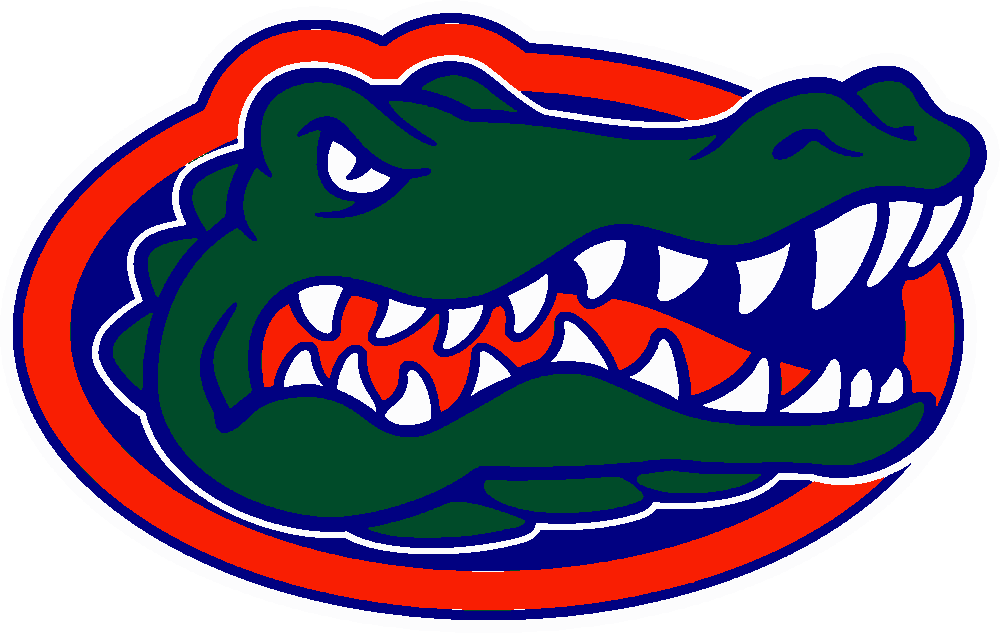 Florida Gators – Gator Head Logo stencil, painted in 4 colors