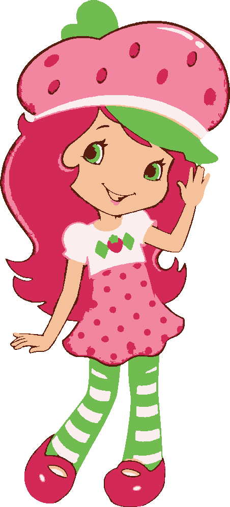 Strawberry Shortcake stencil, painted in 6 colors