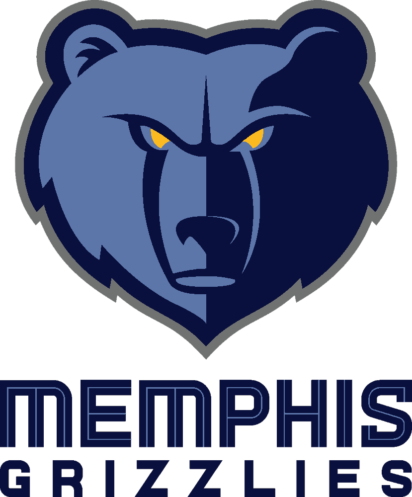 Memphis Grizzlies stencil, painted in 4 colors