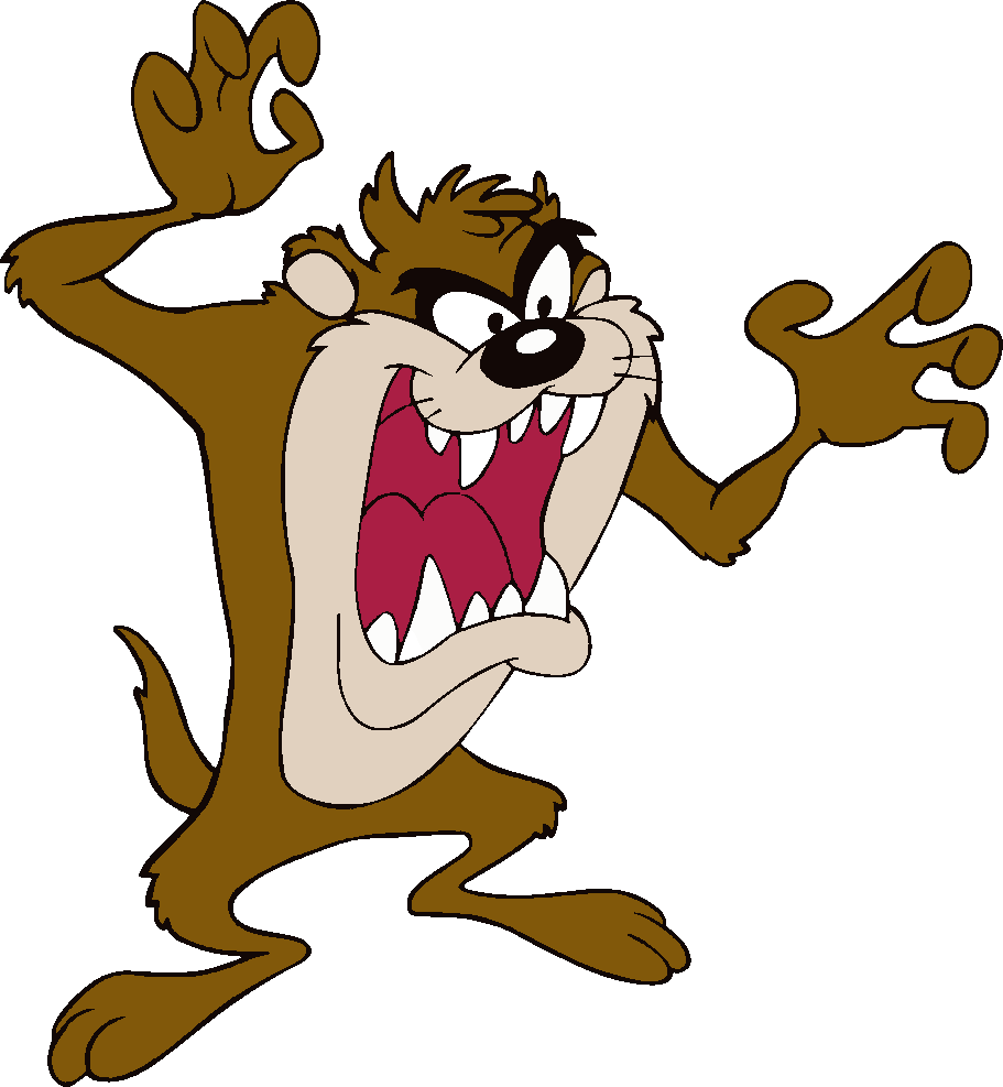 Taz stencil, painted in 5 colors