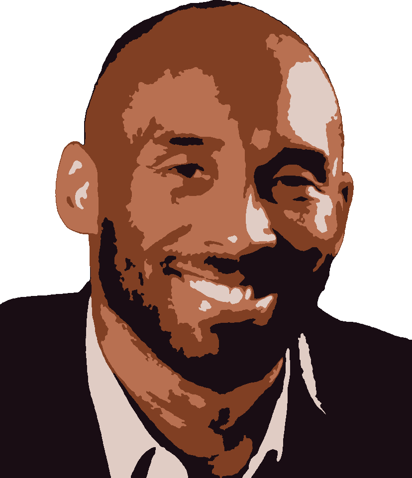 Kobe Bryant stencil, painted in 4 colors
