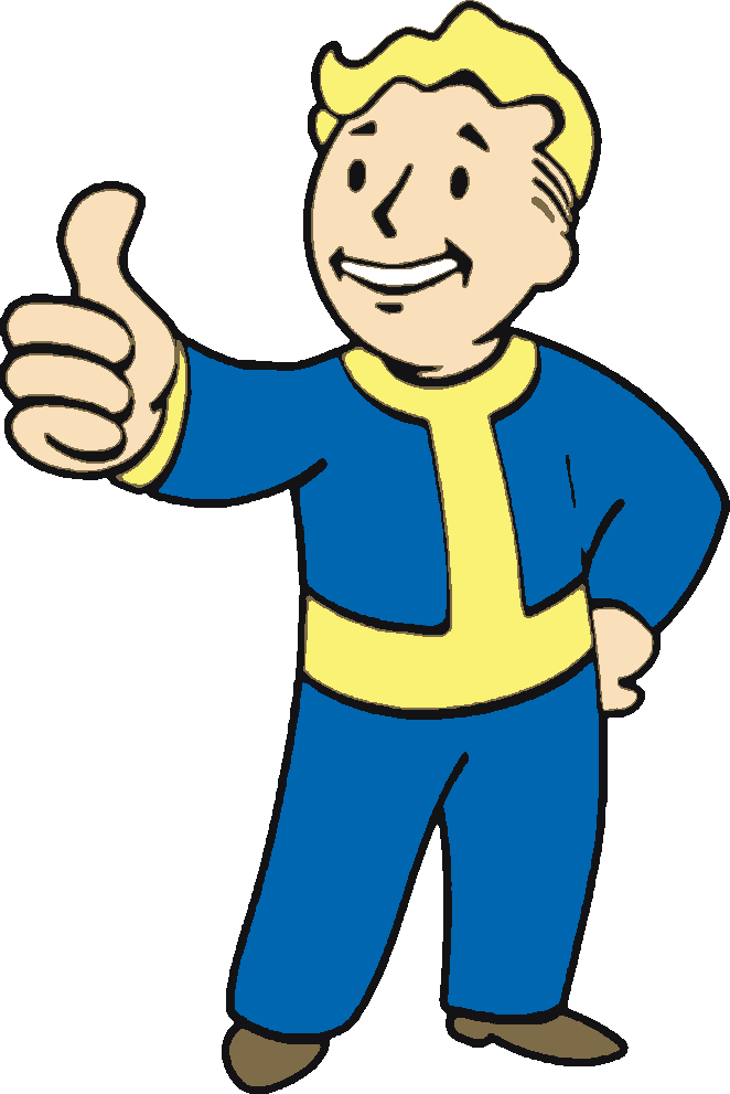 Vault Boy stencil, painted in 6 colors