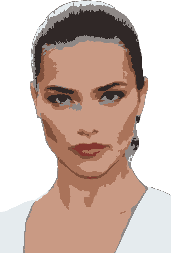 Adriana Lima stencil, painted in 7 colors