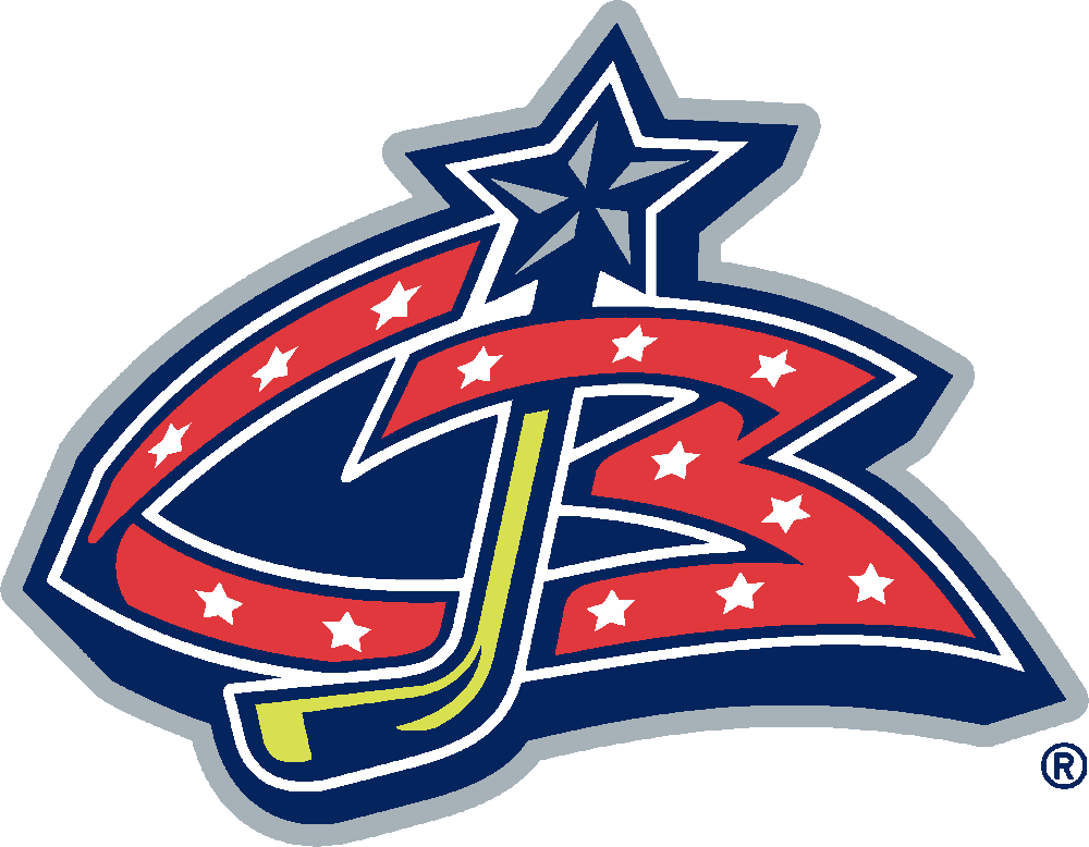 Columbus Blue Jackets stencil, painted in 5 colors