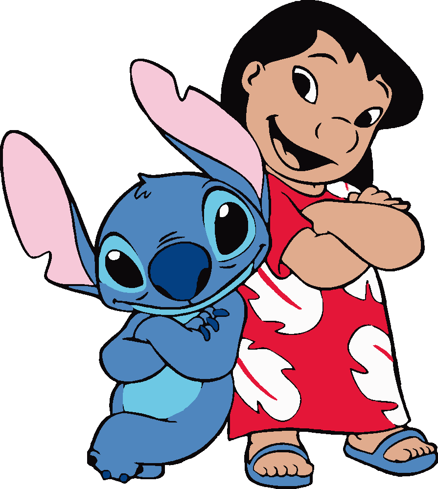 Lilo and Stitch stencil, painted in 8 colors