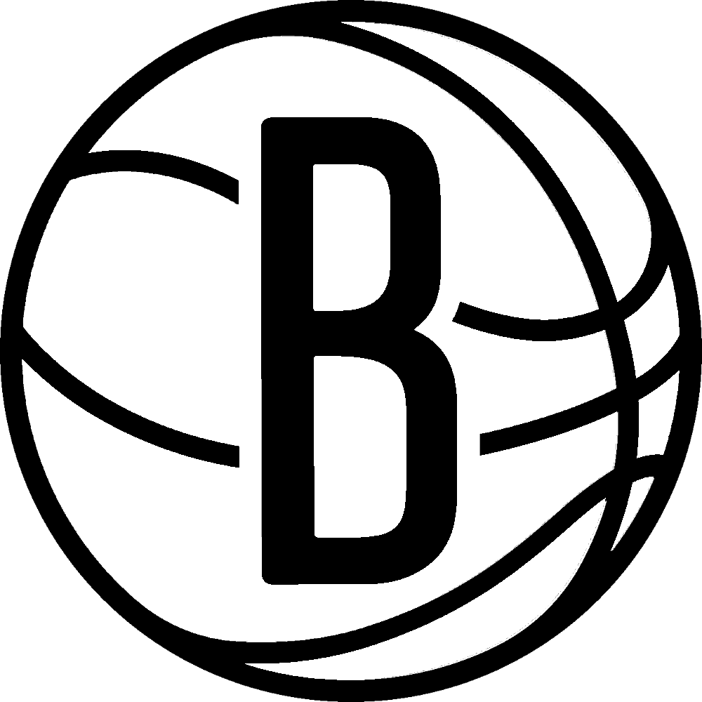 Brooklyn Nets stencil, painted as a single layer
