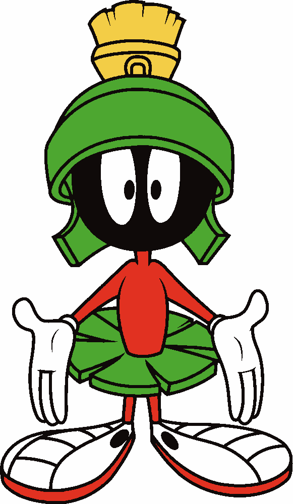 Looney Toons Martian stencil, painted in 5 colors