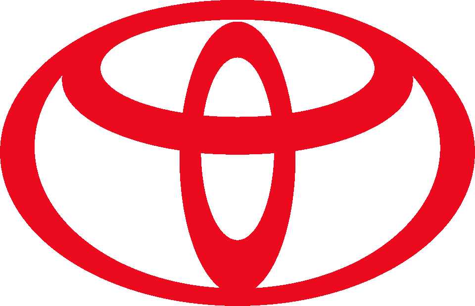 Toyota Oval Logo stencil, painted in 1 color