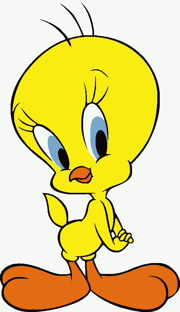 Tweety stencil, painted in 5 colors