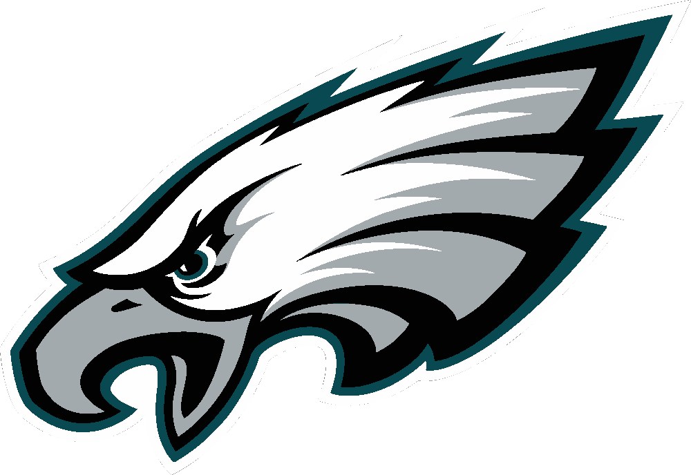 Philadelphia Eagles stencil, painted in 4 colors